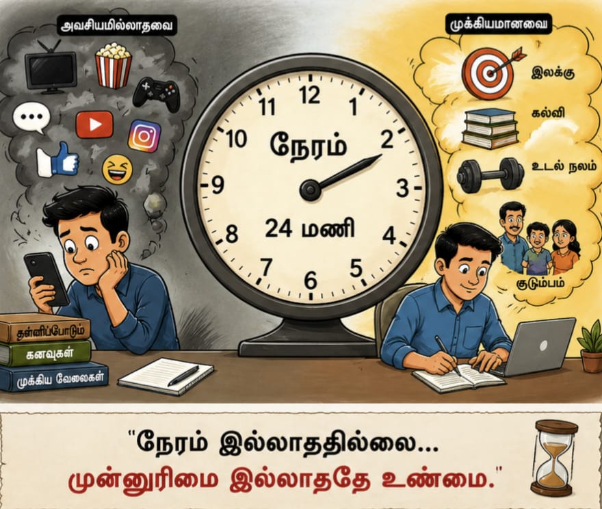 நேரம் இல்லை… முன்னுரிமை இல்லை