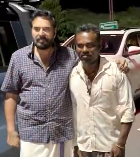 திருப்புத்தூரில் இரவில் படுத்து கிடந்த இளைஞருக்கு திடீர் உற்சாகத்தை அளித்த மலையாள சூப்பர் ஸ்டார் நடிகர் மம்முட்டி!